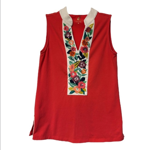 NWOT Spartina 449 embroidered pullover top - Picture 2 of 6